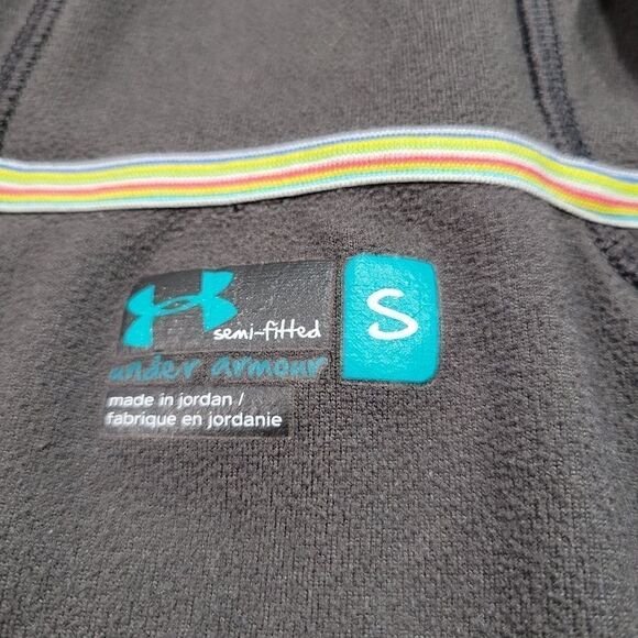 Under Armour Gray Scoop Neck Tie Waist Cozy Casual Athleisure Hooded Sweatshirt - Picture 8 of 9